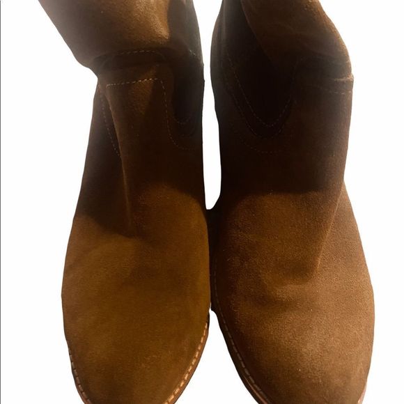 Dolce Vita Womens Sutton Brown Ankle Boots Size 9 Brown Leather Suede Booties - Picture 2 of 11